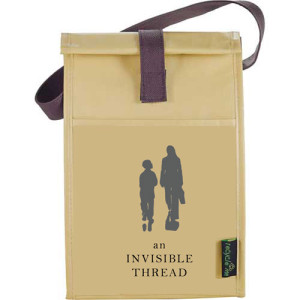 An Invisible Thread Reusable Brown Lunch Bag